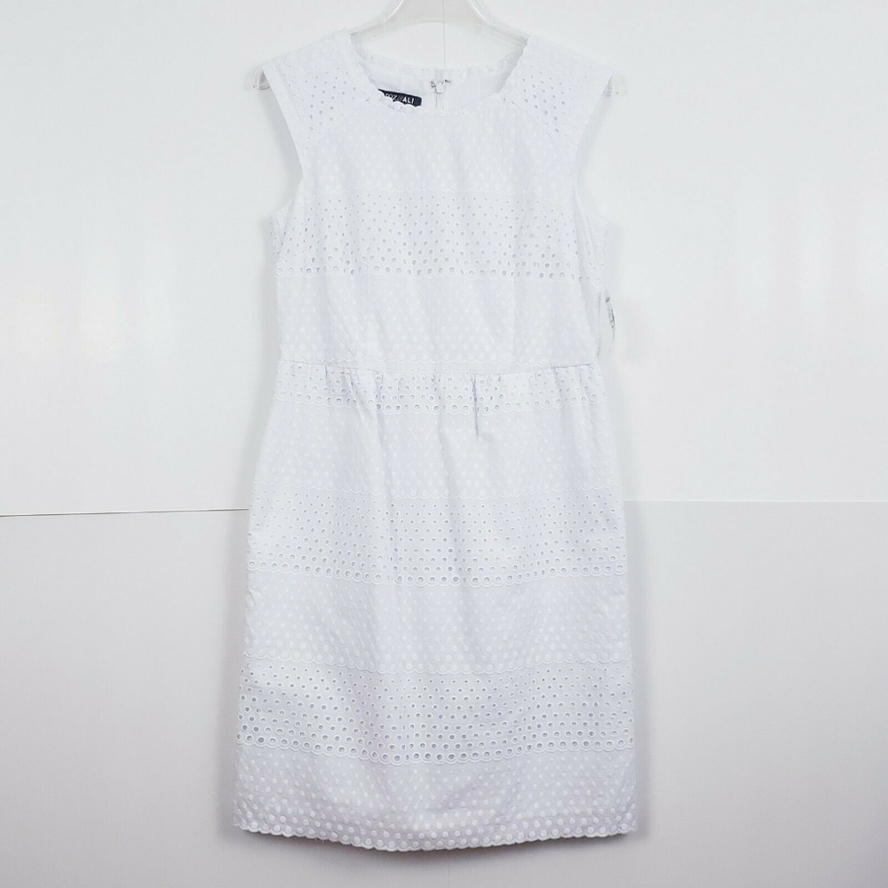 Roz & Ali Eyelet Sleeveless Sheath Dress Size 6